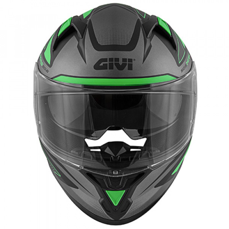 Мотошлем Givi 50.6 Stoccorda Follow Matte Grey/Green
