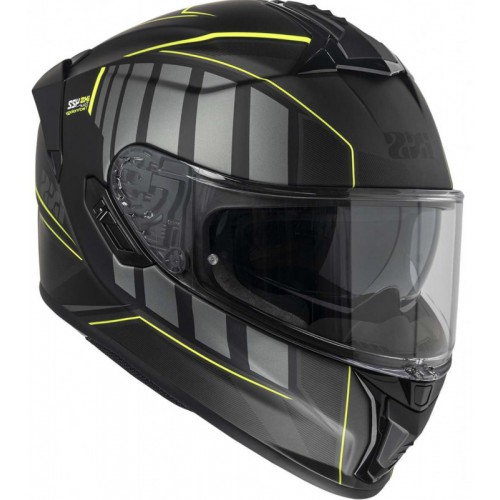 Мотошолом IXS 422 FG 2.1 Black Grey Yellow Matt W