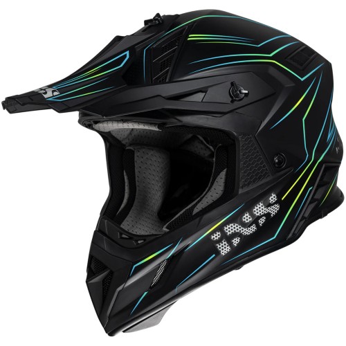 Мотошолом IXS 189FG 2.0 Black Yellow Matt