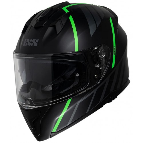 Мотошолом IXS 217 2.0 Black Green Matt