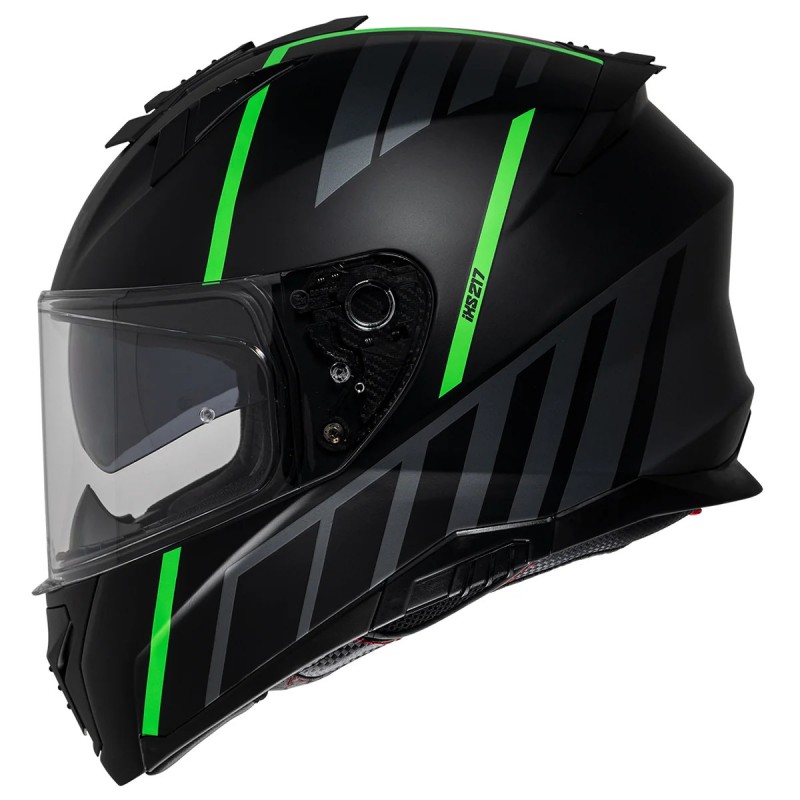 Мотошолом IXS 217 2.0 Black Green Matt