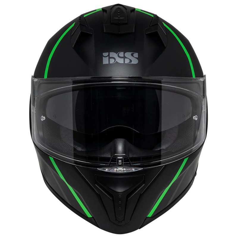 Мотошолом IXS 217 2.0 Black Green Matt