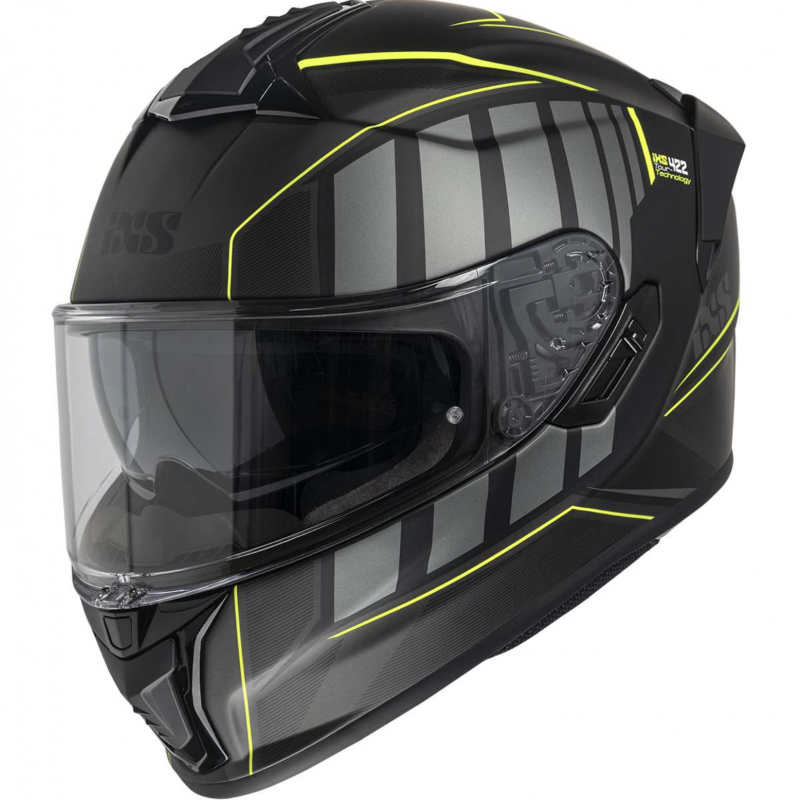 Мотошлем IXS 422 FG 2.1 Black Grey Yellow Matt W