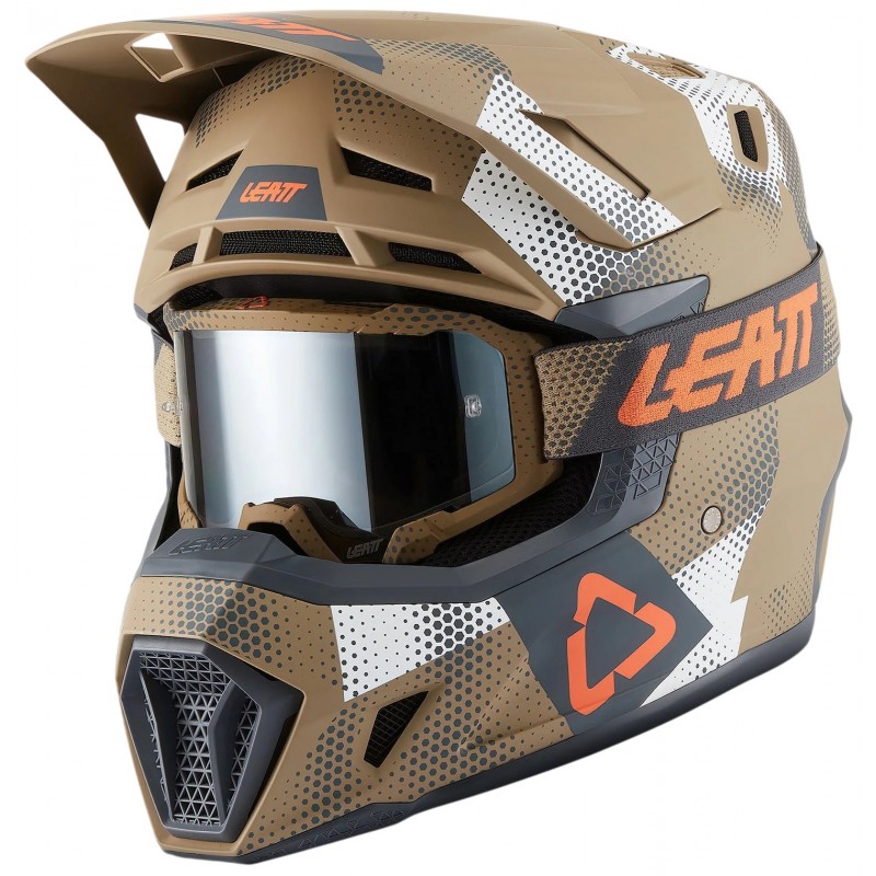 Мотошолом+маска Leatt Kit 7.5 Camo/Khaki/Brown