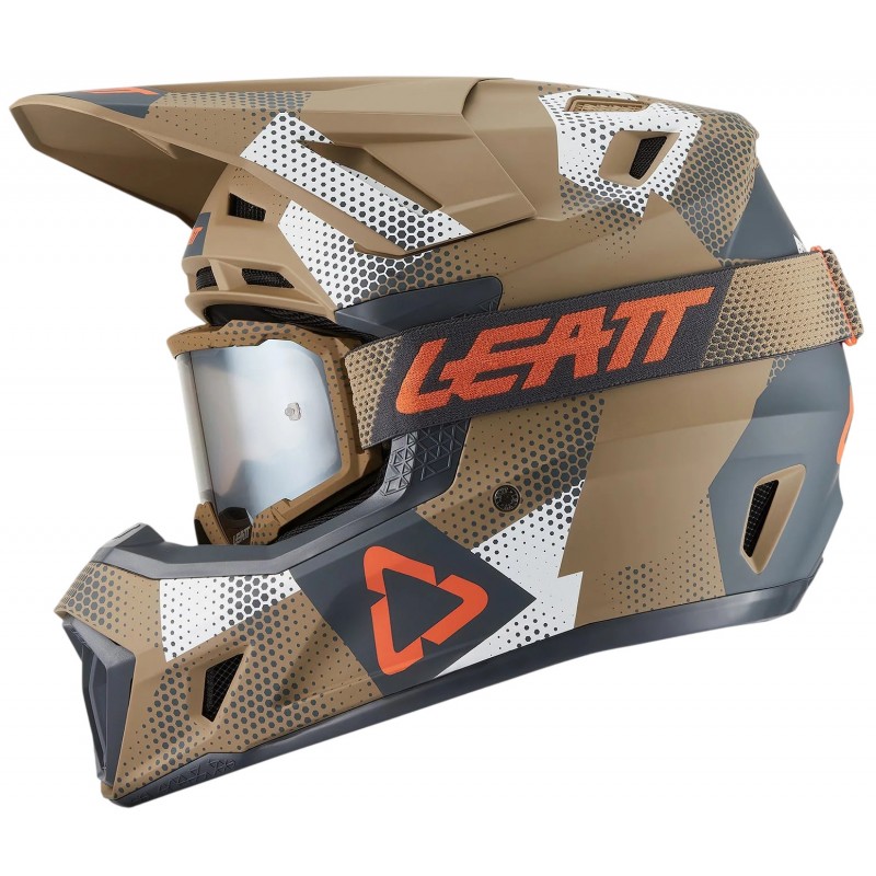Мотошолом+маска Leatt Kit 7.5 Camo/Khaki/Brown