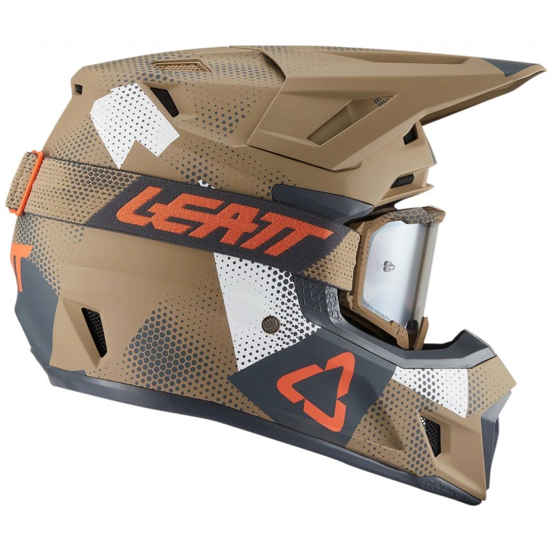 Мотошолом+маска Leatt Kit 7.5 Camo/Khaki/Brown