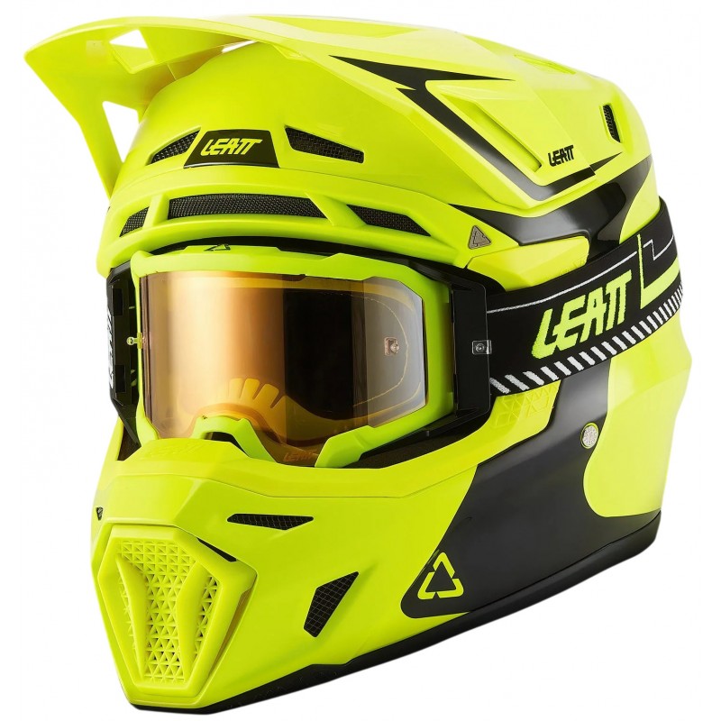 Мотошолом+маска Leatt Kit 8.5 Neon/Yellow