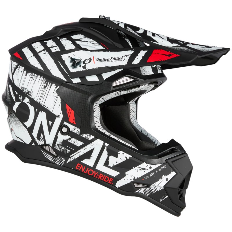 Мотошолом Oneal 2SRS Glitch Black/White