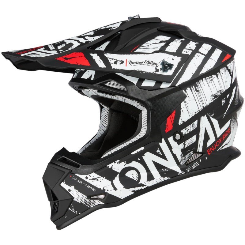 Мотошолом Oneal 2SRS Glitch Black/White