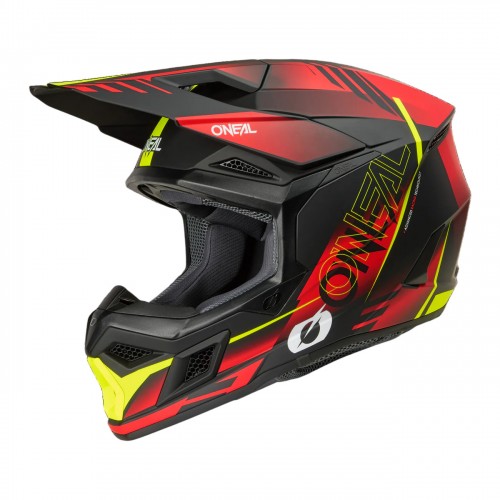 Мотошолом Oneal 3SRS Haze V.26 Black/Red/Yellow