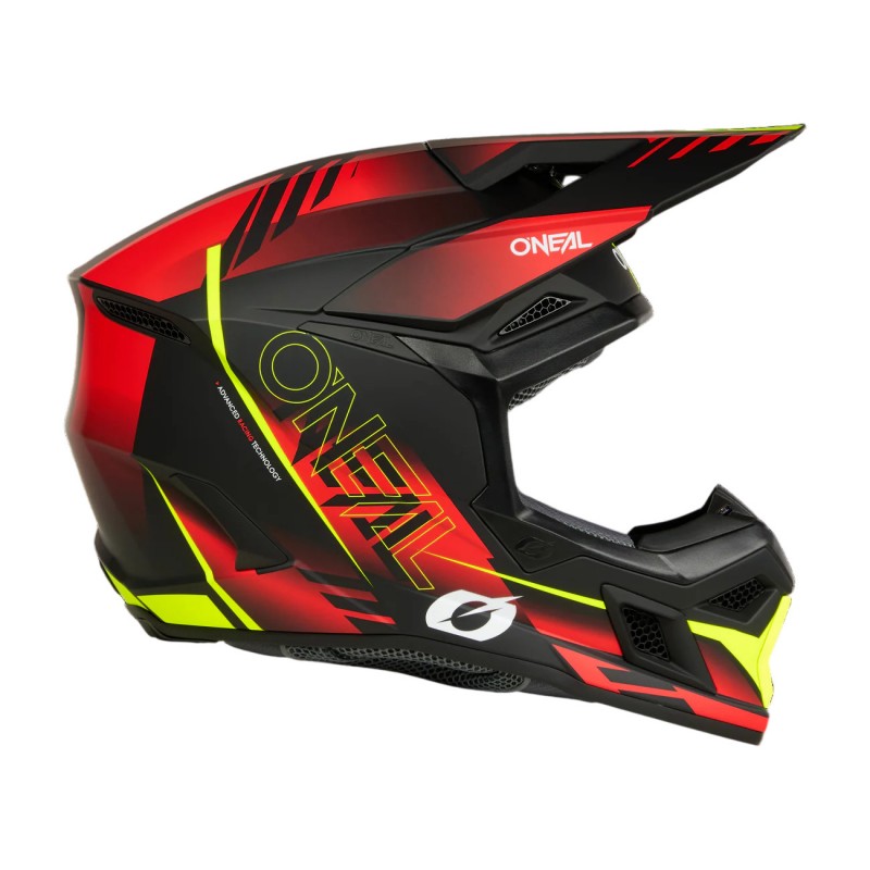 Мотошолом Oneal 3SRS Haze V.26 Black/Red/Yellow