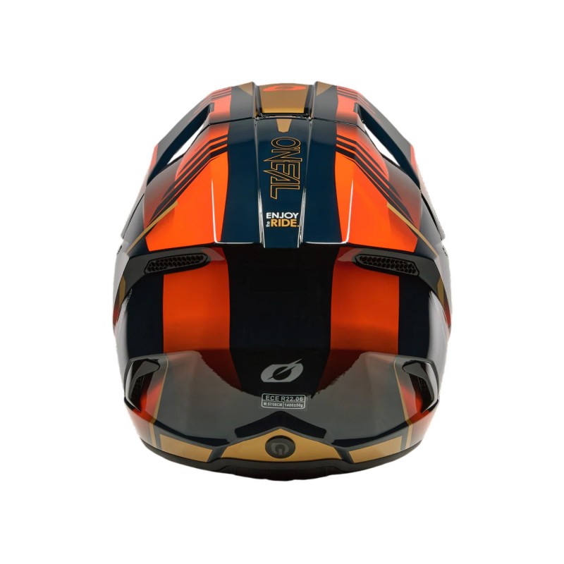 Мотошолом Oneal 3SRS Haze V.26 Blue/Orange/Gold