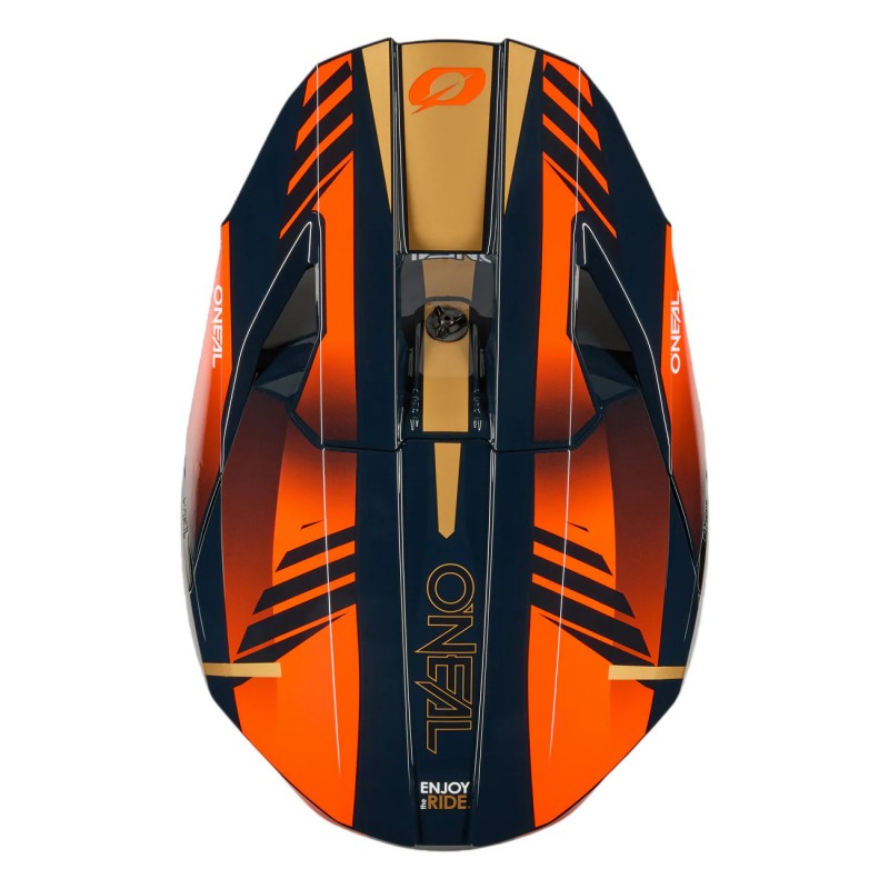 Мотошолом Oneal 3SRS Haze V.26 Blue/Orange/Gold