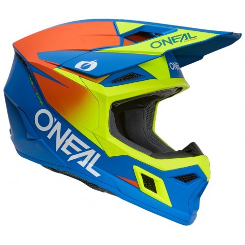 Мотошолом Oneal 3SRS Solid V.26 Blue/Neon