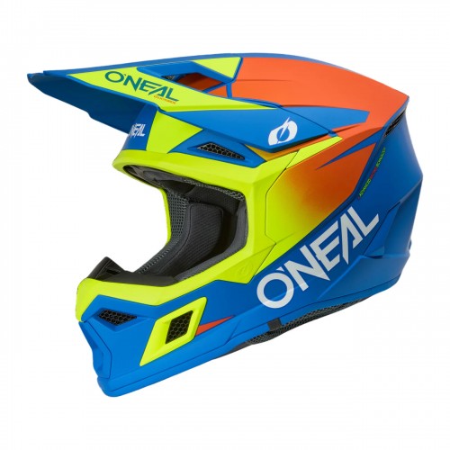 Мотошолом Oneal 3SRS Solid V.26 Blue/Neon