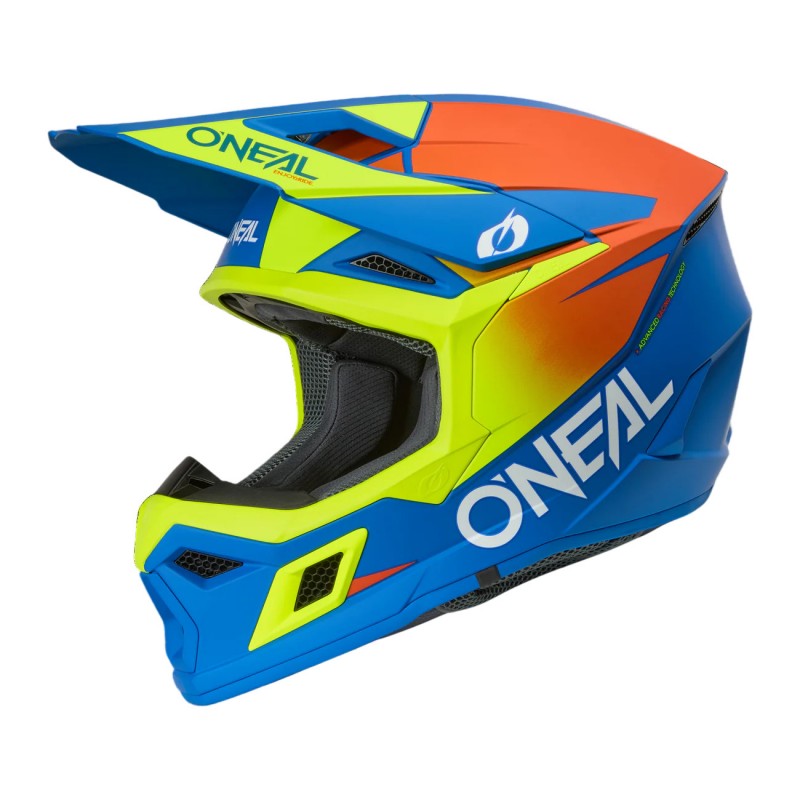 Мотошолом Oneal 3SRS Solid V.26 Blue/Neon