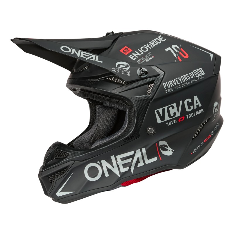 Мотошолом Oneal 5SRS Brand V.26 Black/Gray