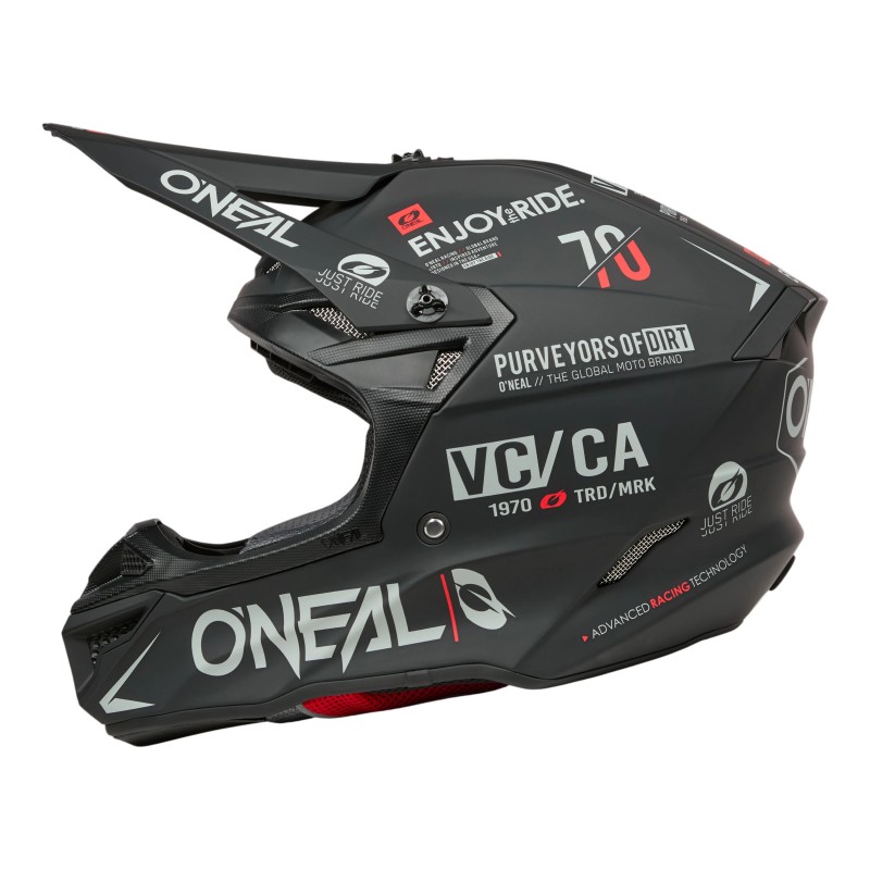 Мотошолом Oneal 5SRS Brand V.26 Black/Gray