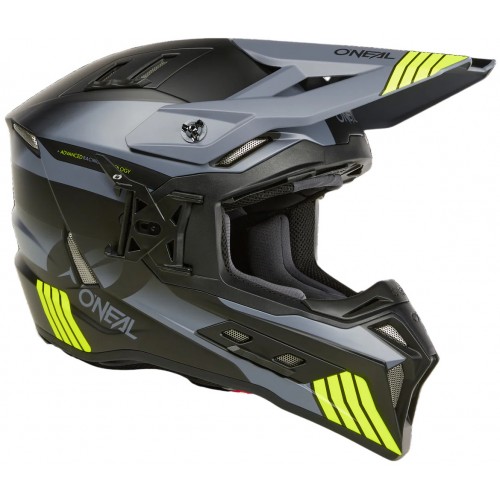 Мотошолом Oneal EX-SRS Hitch V.24 Black/Gray/Yellow