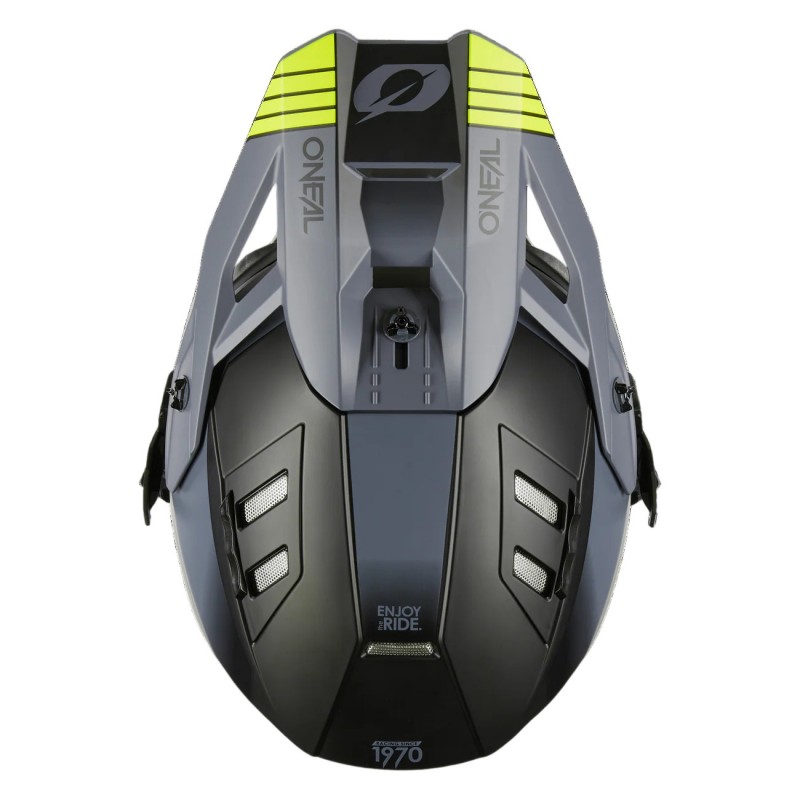 Мотошолом Oneal EX-SRS Hitch V.24 Black/Gray/Yellow