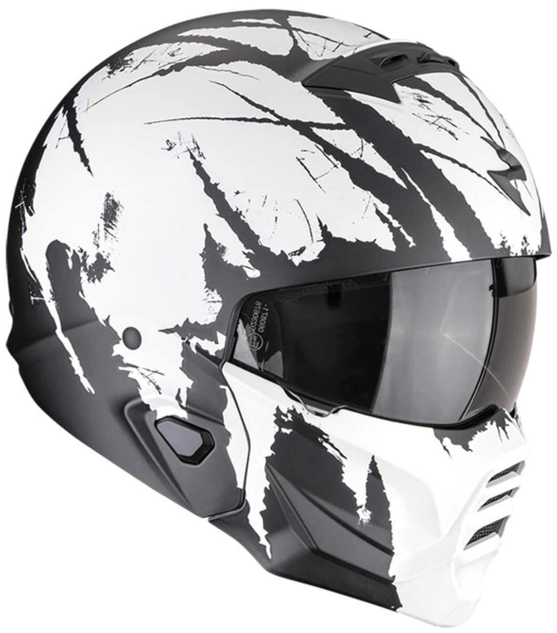 Мотошлем Scorpion EXO-Combat 2 Marauder Matt Black/White купить от