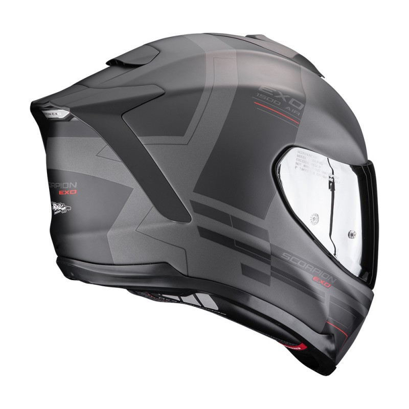 Мотошолом Scorpion EXO-1500 Air Dual Silver/Black/Red Matt