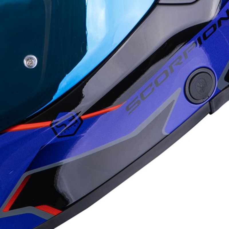 Мотошолом Scorpion EXO-530 Air Clip Blue/Black/Red