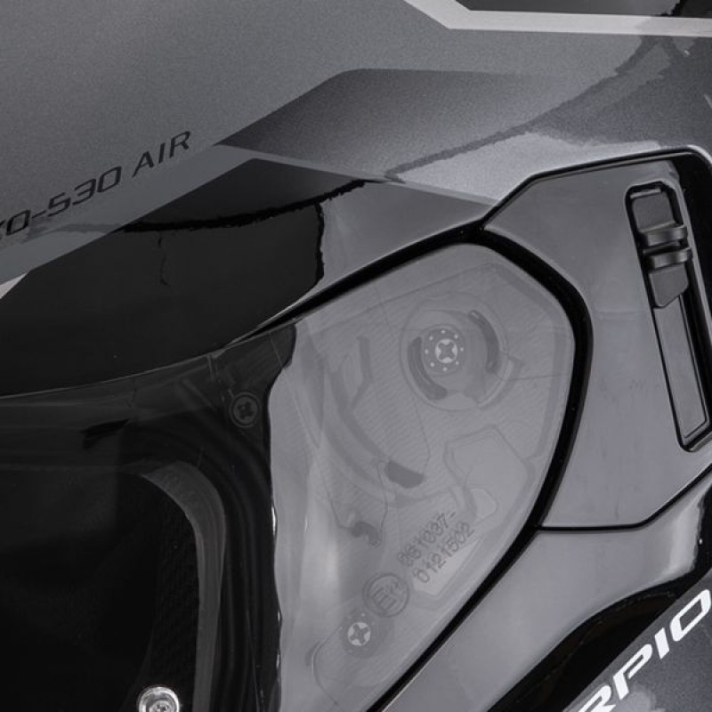 Мотошолом Scorpion EXO-530 Air Clip Silver/Black