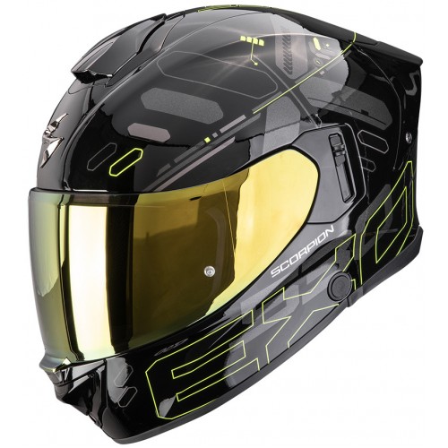 Мотошолом Scorpion EXO-530 Air Fond Black/Yellow