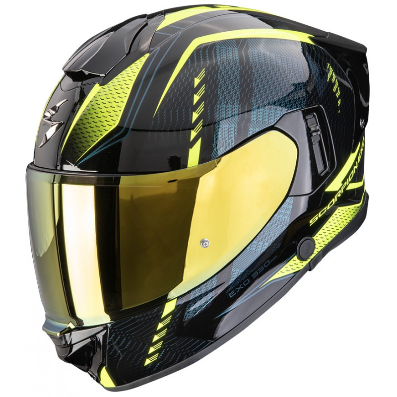 Мотошолом Scorpion EXO-530 Air Theras Black/Fluo Yellow