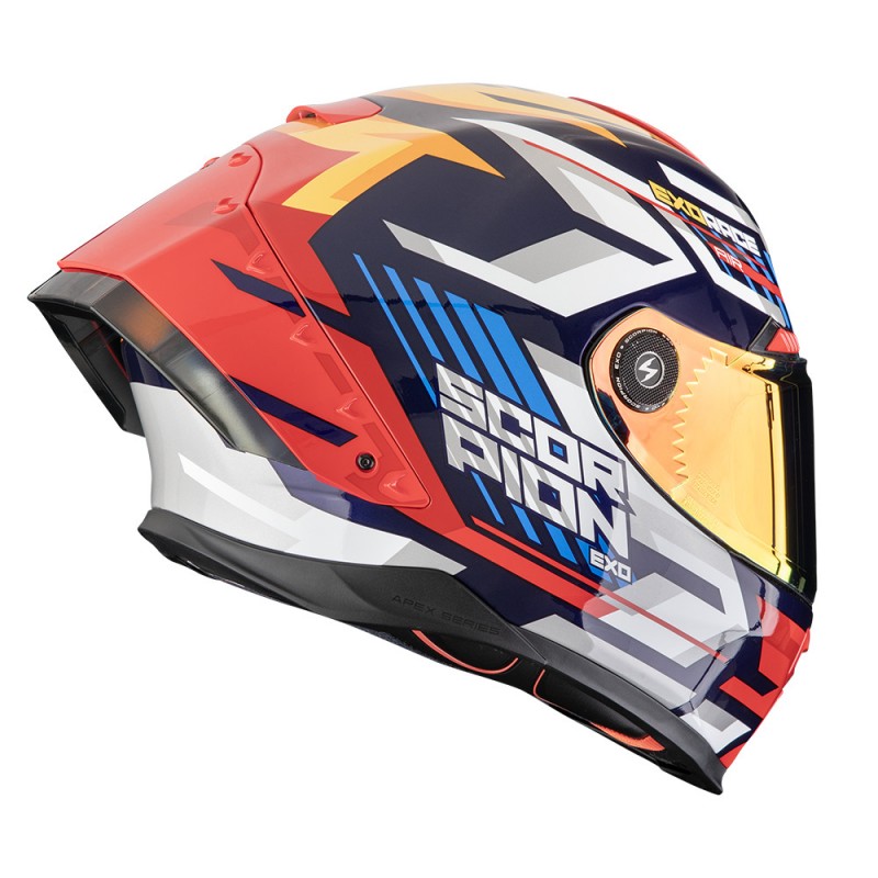 Мотошолом Scorpion EXO-RACE Air Kobra Blue/Yellow/Red