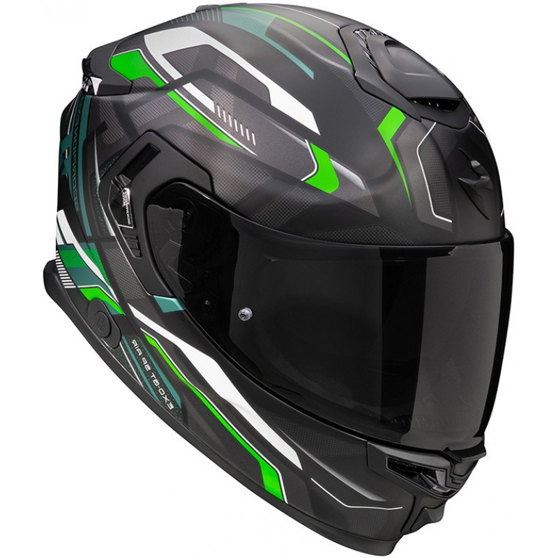 Мотошлем Scorpion EXO-GT Sp Air Augusta Black/Grey/Green