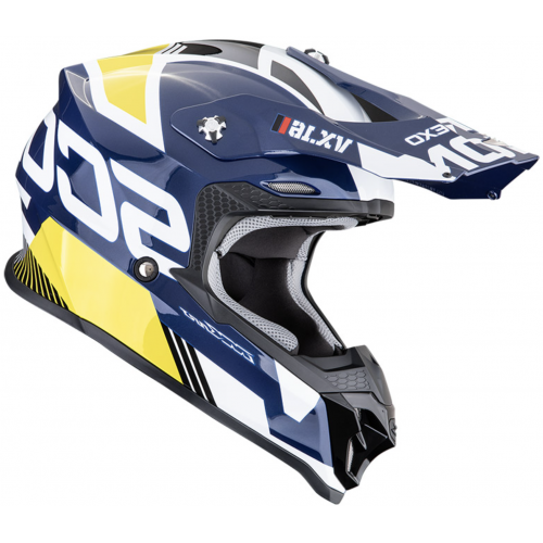 Мотошлем Scorpion VX-16 EVO Air Analog White/Blue/Yellow