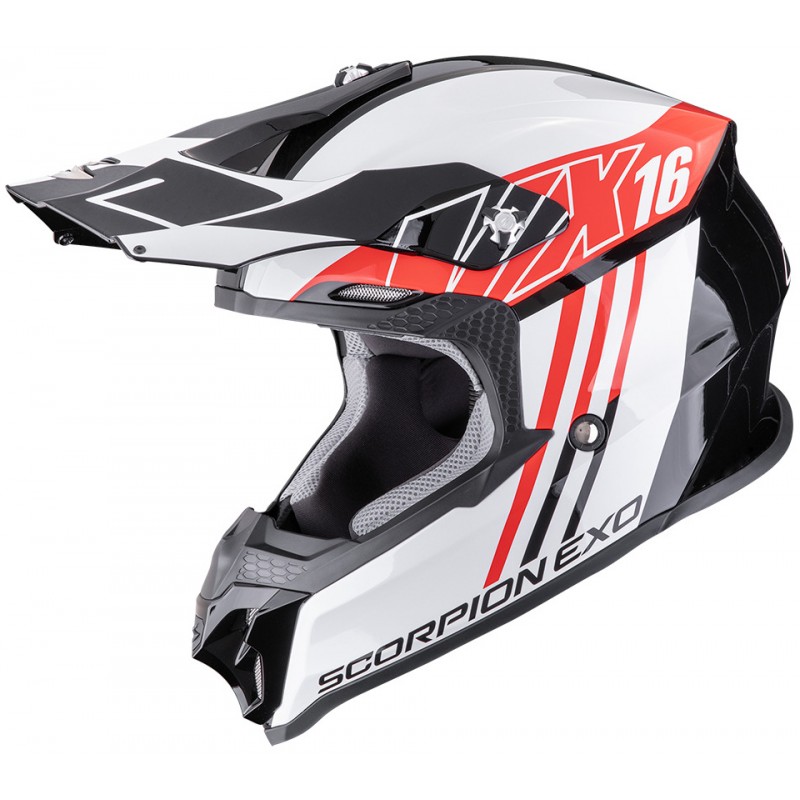Мотошолом Scorpion VX-16 EVO Air Lignes Black/Red