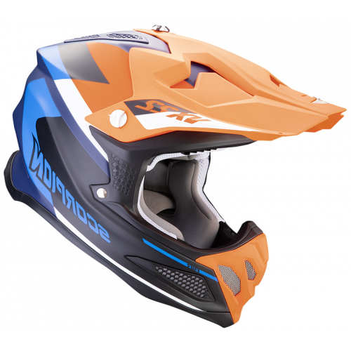 Мотошлем Scorpion VX-22 Air Beta Blue/Orange Matt