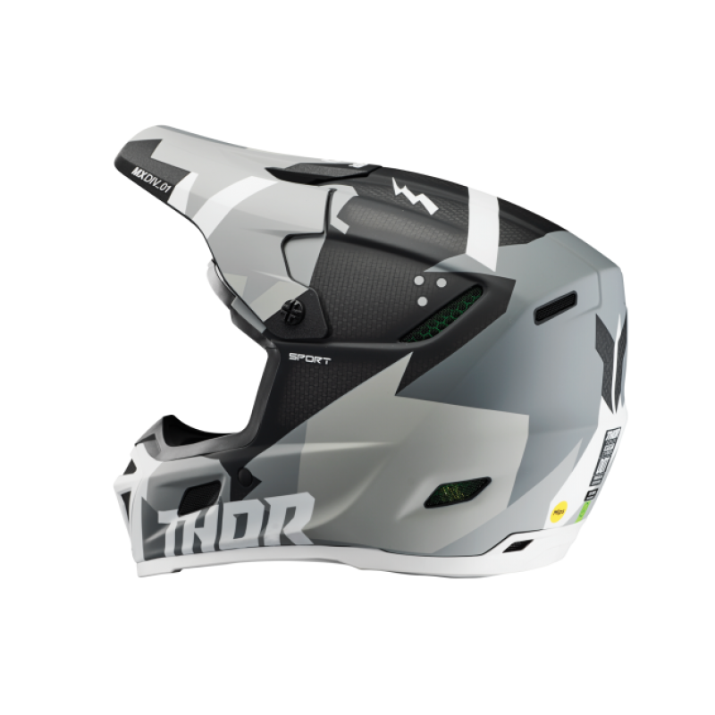 Мотошлем Thor Reflex Sport Carbon Brave MIPS Grey/White