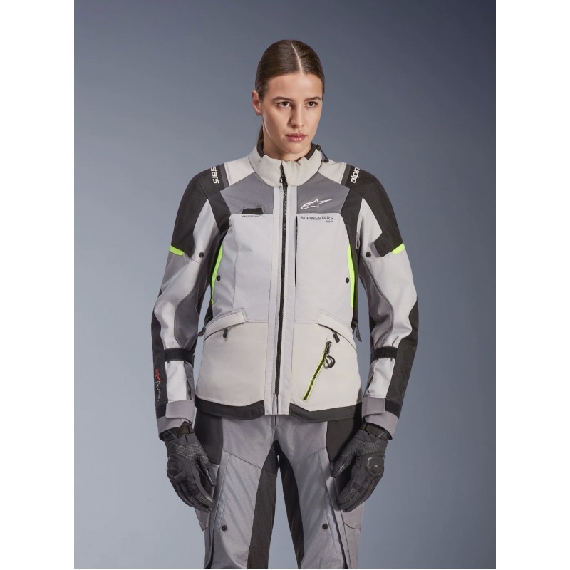 Мотокуртка жіноча Alpinestars Stella Andes V4 Drystar Gray/Black/Yellow