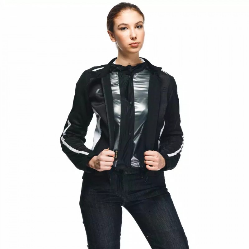 Мотокуртка жіноча Dainese Hydraflux 2 Air D-Dry Black/White