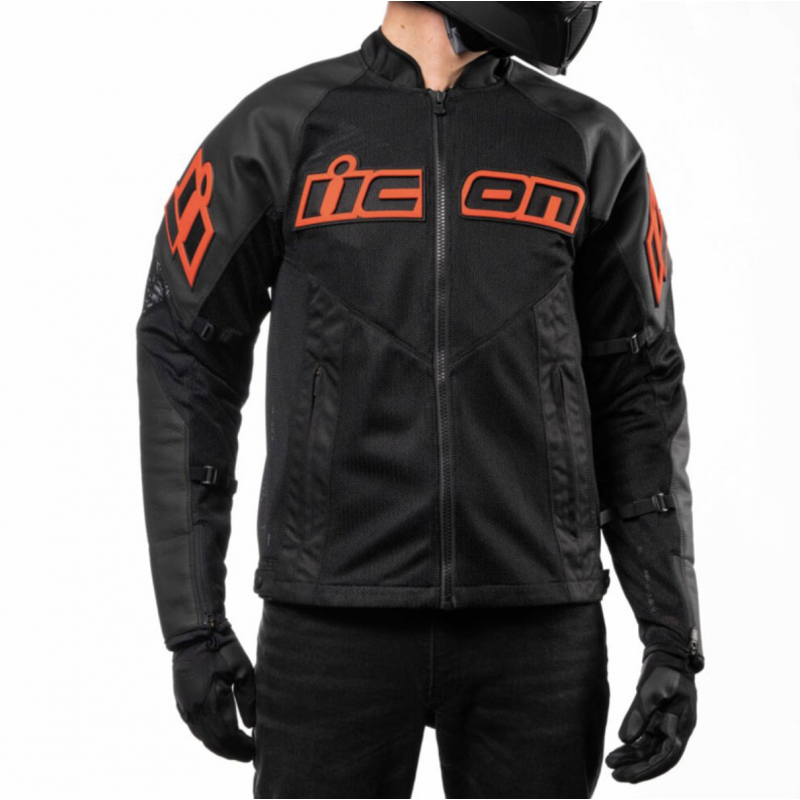 Мотокуртка Icon Mesh AF Leather Black/Red