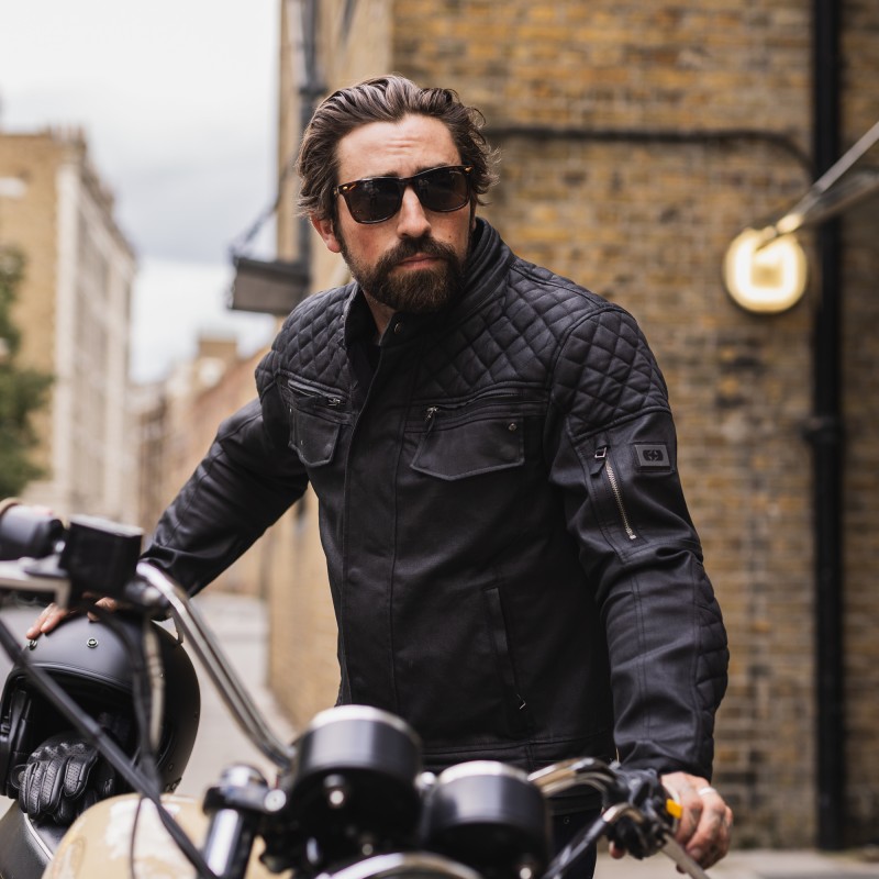 Мотокуртка Oxford Hardwick Wax Cotton Black