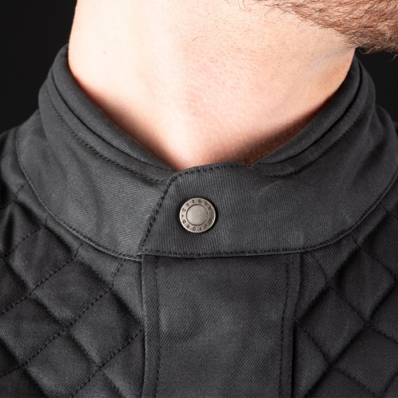 Мотокуртка Oxford Hardwick Wax Cotton Black