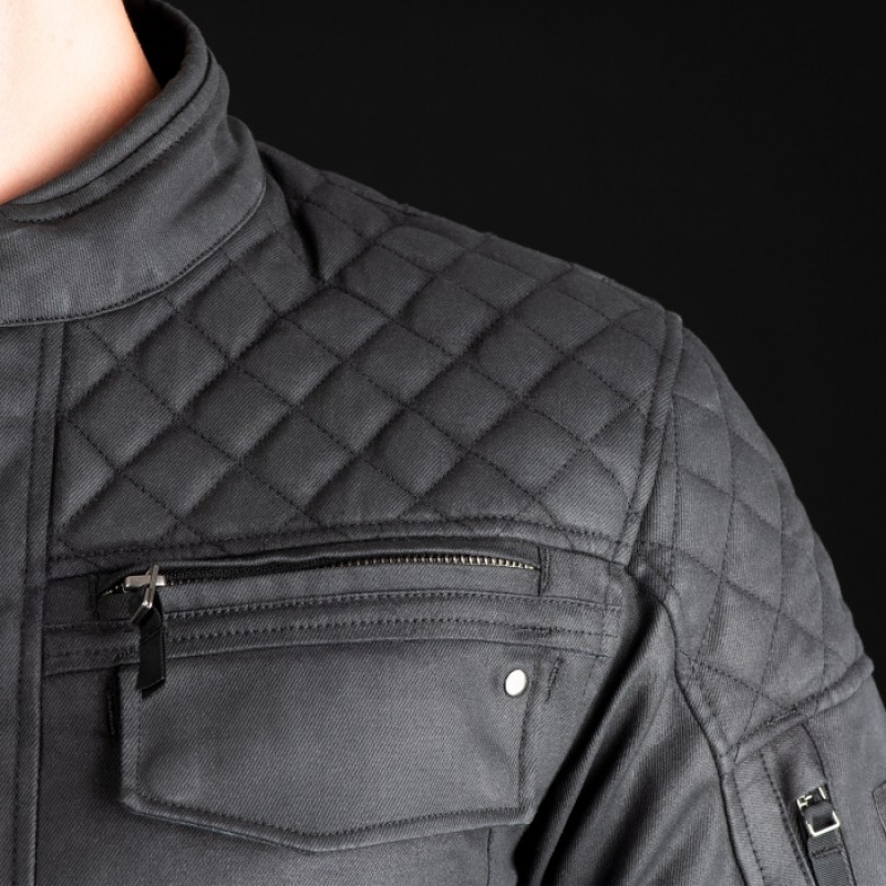 Мотокуртка Oxford Hardwick Wax Cotton Black