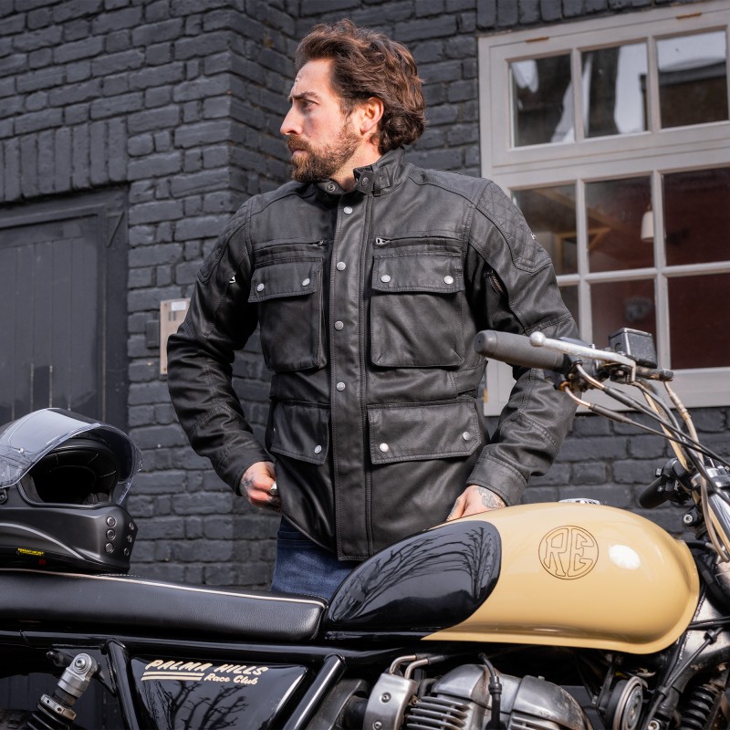 Мотокуртка Oxford Sterling Dry2Dry Wax Cotton Black