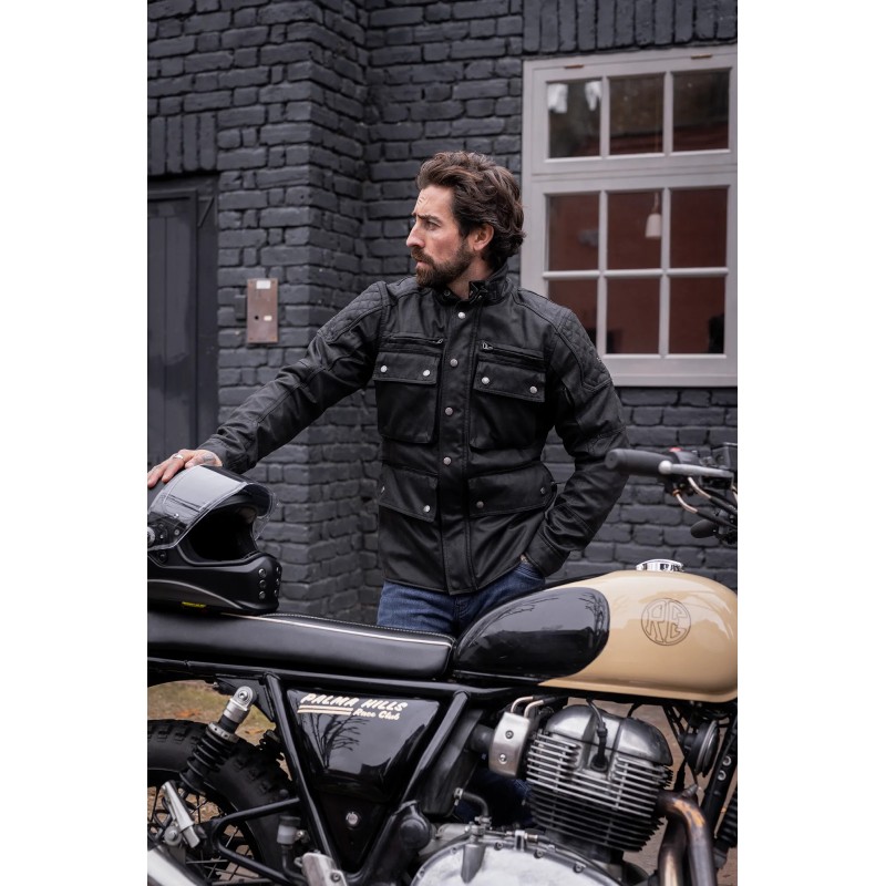Мотокуртка Oxford Sterling Dry2Dry Wax Cotton Black