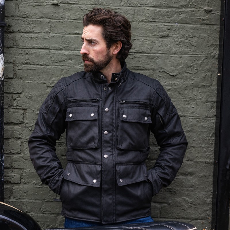 Мотокуртка Oxford Sterling Dry2Dry Wax Cotton Black