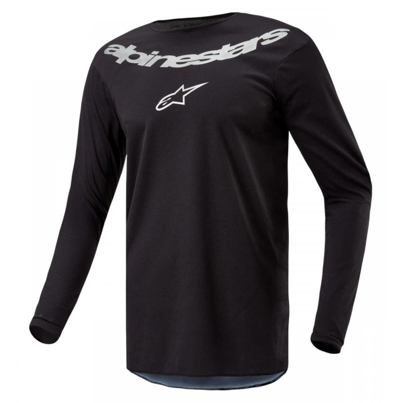 Джерси Alpinestars Fluid Graphite Black/Silver Джерси Alpinestars Fluid Graphite Black/Silver