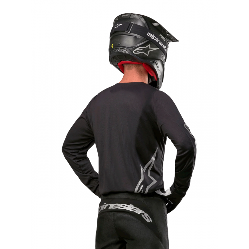 Джерси Alpinestars Fluid Graphite Black/Silver Джерси Alpinestars Fluid Graphite Black/Silver