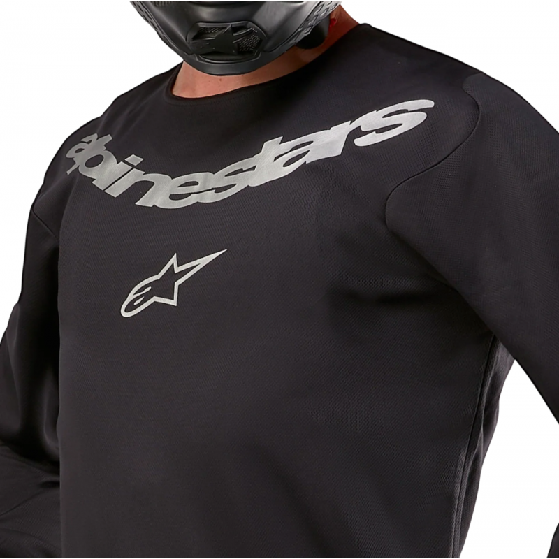 Джерси Alpinestars Fluid Graphite Black/Silver Джерси Alpinestars Fluid Graphite Black/Silver