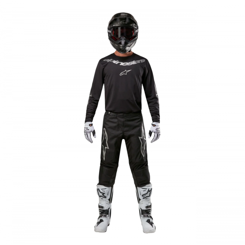 Джерси Alpinestars Fluid Graphite Black/Silver Джерси Alpinestars Fluid Graphite Black/Silver