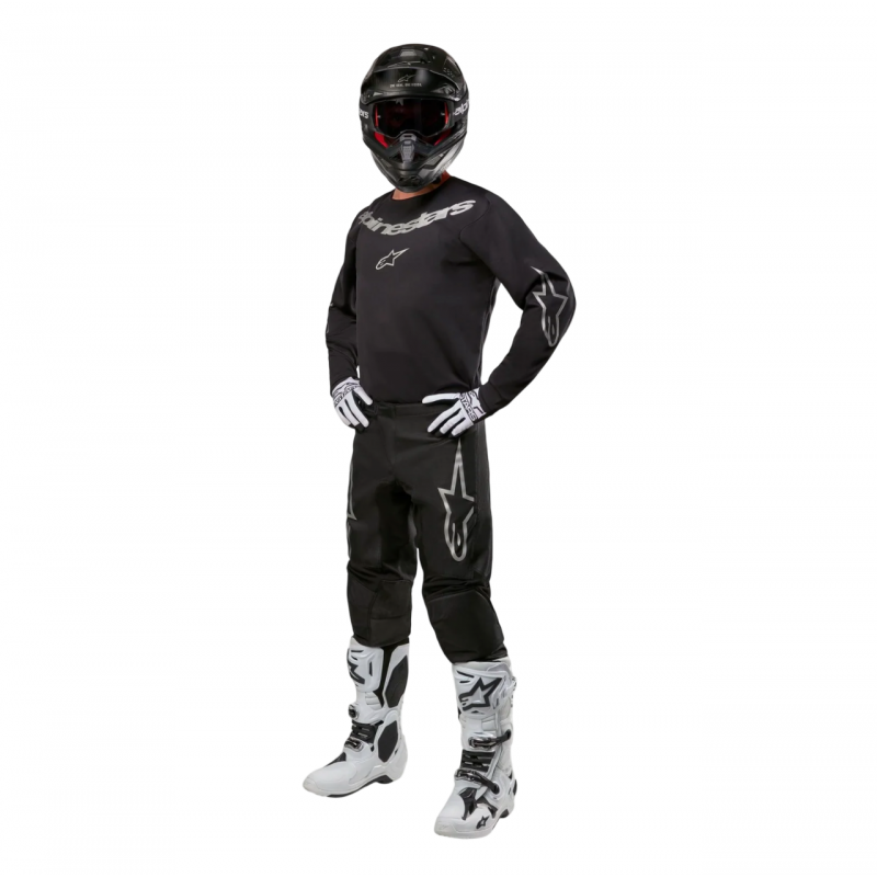 Джерси Alpinestars Fluid Graphite Black/Silver Джерси Alpinestars Fluid Graphite Black/Silver